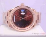 Replica Rolex Day-Date II Watch Rose gold brown Roman_th.jpg